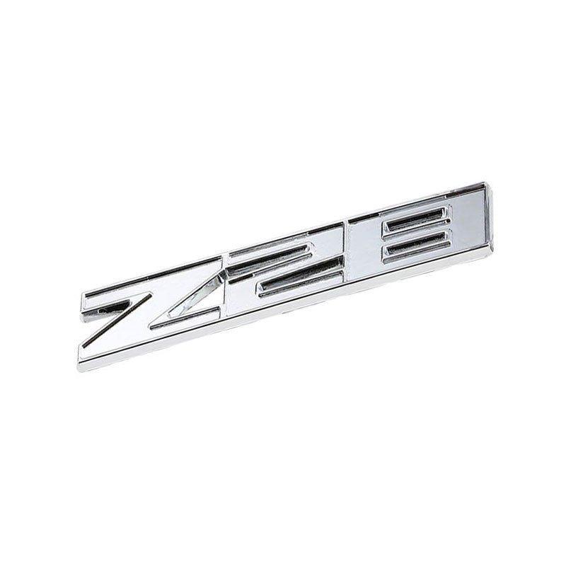 Chrome Z28 Number Sign Logo Car Badge Emblem Polished Decal Plate 3M Sticker-Exterior-BuildFastCar