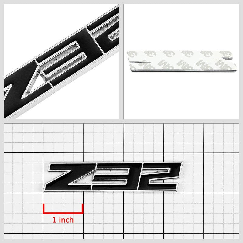 Black/Chrome Z32 Number Logo Sport Engine Badge Emblem Decal Plate 3M Sticker-Exterior-BuildFastCar