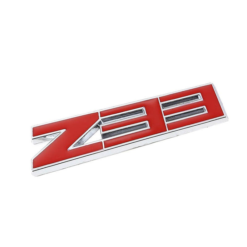 Red/Chrome Z33 Logo Sign Sport Engine Sport Car Badge Emblem Metal Decal Plate-Exterior-BuildFastCar