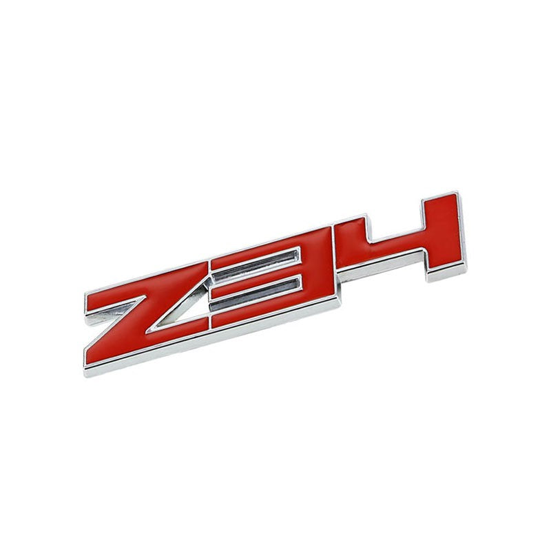 Red/Chrome Z34 Logo Sign 3.7L Engine Sport Car Badge Emblem Metal Decal Plate-Exterior-BuildFastCar