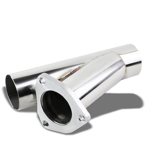 2.25" OD-2.25" OD 16 Guage SS 3-Bolt Racing Exhaust Cutout For Y-Pipe Catback-Performance-BuildFastCar