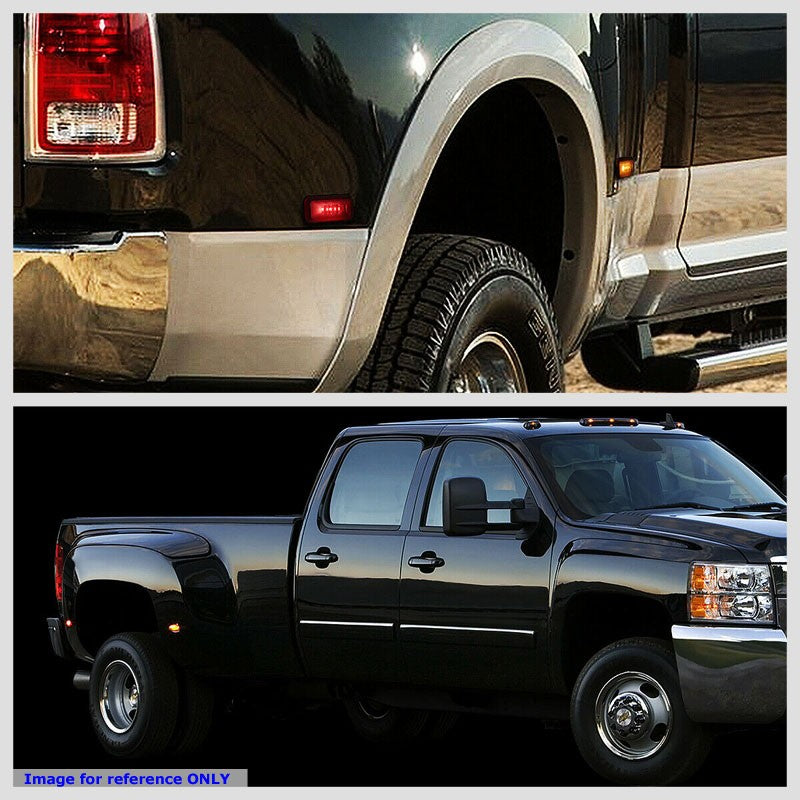 4x Clear LED Side Marker Light For 15-19 Silverado 2500/3500 HD Dually Fender-Lighting-BuildFastCar-BFC-SML-CHV15HD-CH