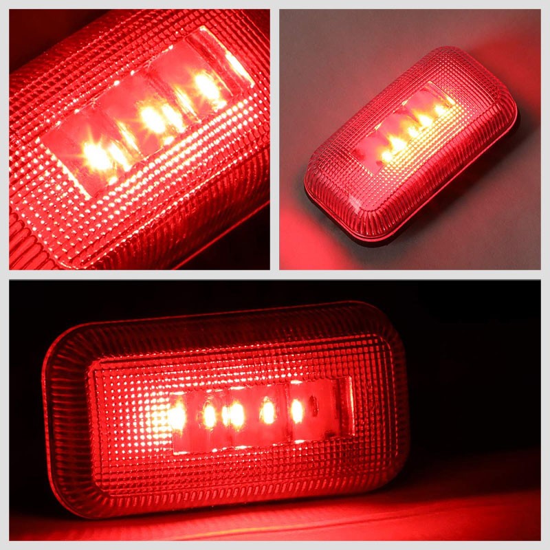 4x Clear LED Side Marker Light For 15-19 Silverado 2500/3500 HD Dually Fender-Lighting-BuildFastCar-BFC-SML-CHV15HD-CH