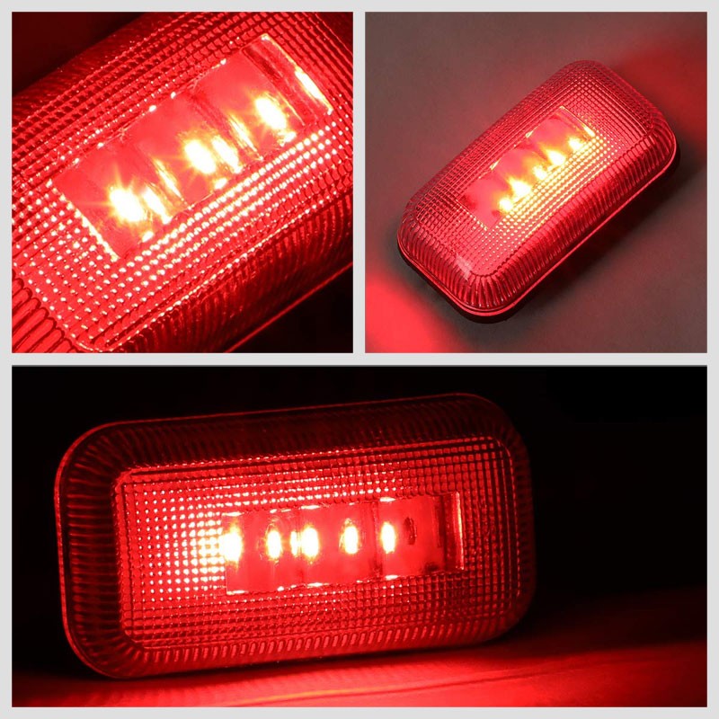 4x Smoke LED Side Marker Light For 15-19 GMC Sierra 2500/3500 HD Dually Fender-Lighting-BuildFastCar-BFC-SML-CHV15HD-SM