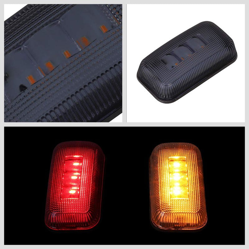 4x Smoke LED Side Marker Light For 15-19 GMC Sierra 2500/3500 HD Dually Fender-Lighting-BuildFastCar-BFC-SML-CHV15HD-SM