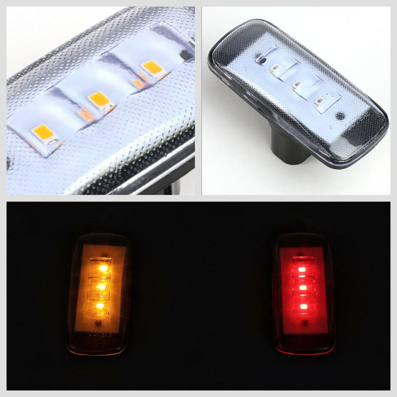 4x Clear LED Clearance Side Marker Light For 10-17 Dodge Ram 3500 Dually Fender-Lighting-BuildFastCar-BFC-SML-DOD10RAM35-CH