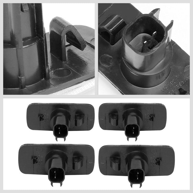 4x Clear LED Clearance Side Marker Light For 10-17 Dodge Ram 3500 Dually Fender-Lighting-BuildFastCar-BFC-SML-DOD10RAM35-CH