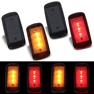 4x Smoke LED Clearance Side Marker Light For 10-17 Dodge Ram 3500 Dually Fender-Lighting-BuildFastCar-BFC-SML-DOD10RAM35-SM