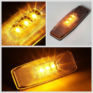 4x Clear LED Clearance Side Marker Light For Dodge 94-01 Ram 1500 Dually Fender-Lighting-BuildFastCar-BFC-SML-DOD94RAM-CH