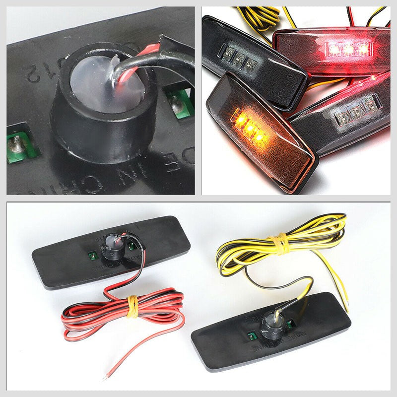 4x Clear LED Clearance Side Marker Light For Dodge 94-01 Ram 1500 Dually Fender-Lighting-BuildFastCar-BFC-SML-DOD94RAM-CH