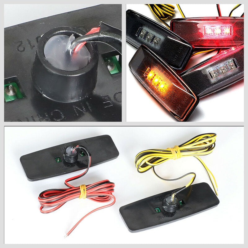 4x Smoke LED Clearance Side Marker Light For 94-02 Ram 2500/3500 Dually Fender-Lighting-BuildFastCar-BFC-SML-DOD94RAM-SM