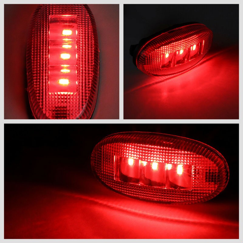 4x Clear LED Side Marker Light For 11-18 F-350 F-450 Super Duty Dually Fender-Lighting-BuildFastCar-BFC-SML-FOR11SD-CH