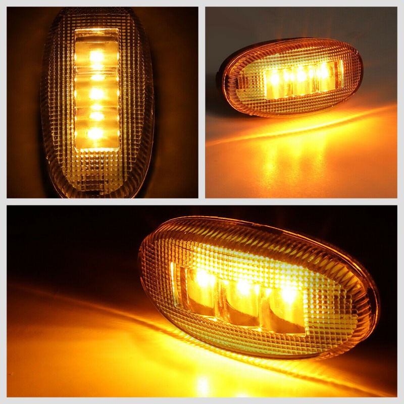 4x Smoke LED Clearance Side Marker Light For 11-18 Ford F-450 SD Dually Fender-Lighting-BuildFastCar-BFC-SML-FOR11SD-SM
