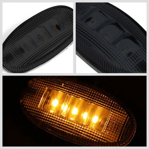 4x Smoke LED Clearance Side Marker Light For 11-18 Ford F-450 SD Dually Fender-Lighting-BuildFastCar-BFC-SML-FOR11SD-SM