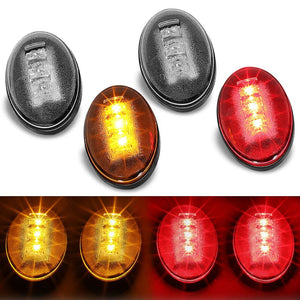 4x Clear LED Side Marker Light For 99-10 Ford Truck Super Duty Dually Fender-Lighting-BuildFastCar-BFC-SML-FOR99SD-CH