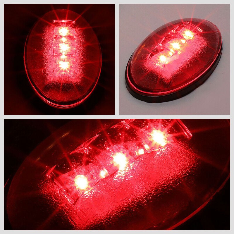 4x Clear LED Side Marker Light For 99-10 Ford Truck Super Duty Dually Fender-Lighting-BuildFastCar-BFC-SML-FOR99SD-CH