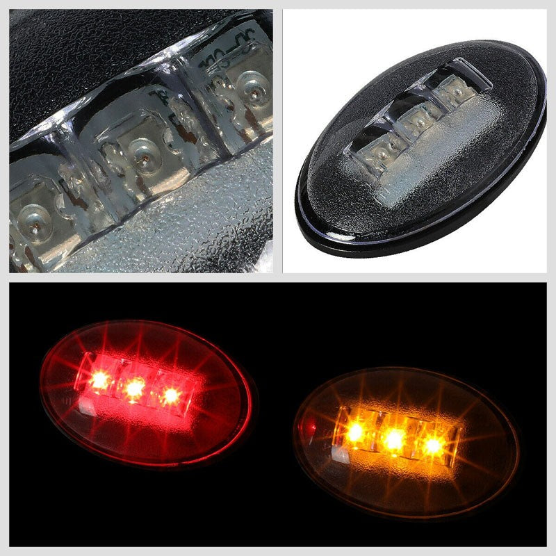 4x Smoke LED Side Marker Light For 99-10 Ford F250 F350 F450 SD Dually Fender-Lighting-BuildFastCar-BFC-SML-FOR99SD-SM