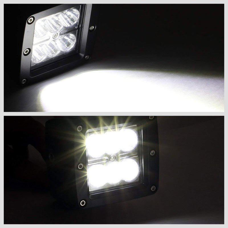 2x Top Mount Bull Bar/Roof Fog Light Lamp 6500K LED For Off Road ATV Truck SUV-Exterior-BuildFastCar