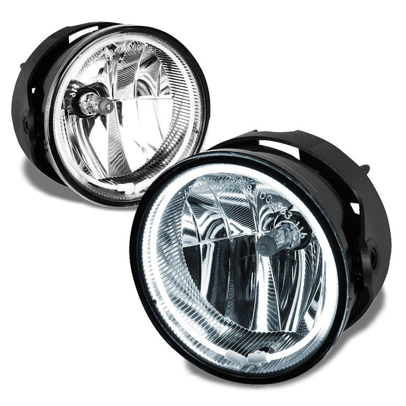 Front Bumper Driving Fog Light Lamp+Halo Ring CCFL+Bulbs Clear For 08-11 Ranger-Exterior-BuildFastCar