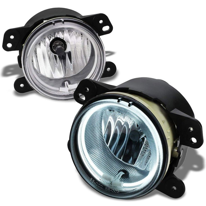 Front Bumper Fog Light Lamp+Halo Ring CCFL DRL+Bulb Clear Lens For 11-14 Charger-Exterior-BuildFastCar