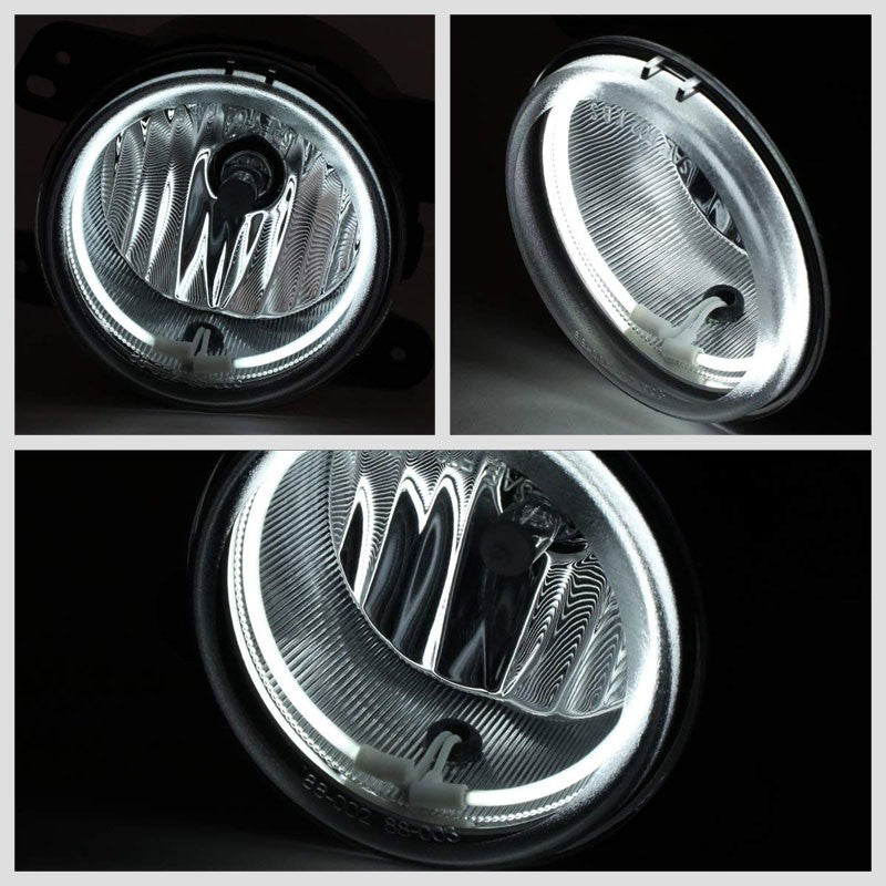 Front Bumper Fog Light Lamp+Halo Ring CCFL DRL+Bulb Smoke Lens For 11-14 Charger-Exterior-BuildFastCar