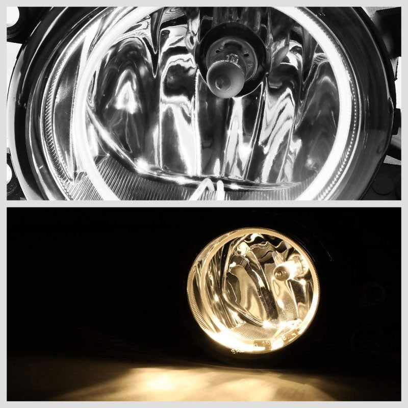 Front Bumper Fog Light Lamp+Halo Ring CCFL DRL+Bulb Clear Lens For 07-13 Camry-Exterior-BuildFastCar