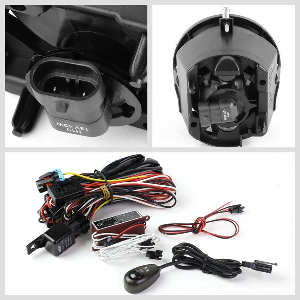 Smoke OE Halo Fog Light Lamp 05-10 Chrysler 300 08-09 Caliber SRT-4 06 Charger SRT-8 BFC-FOLK-SW-CHY300-HALOSM