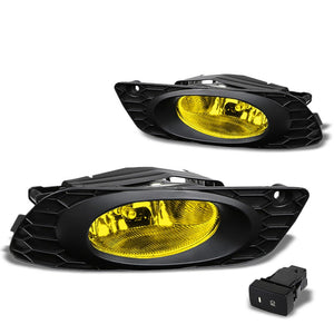 Front Bumper Fog Light Lamp Black Bezel+Bulbs Amber Lens For 12 Civic 4Dr Sedan-Exterior-BuildFastCar