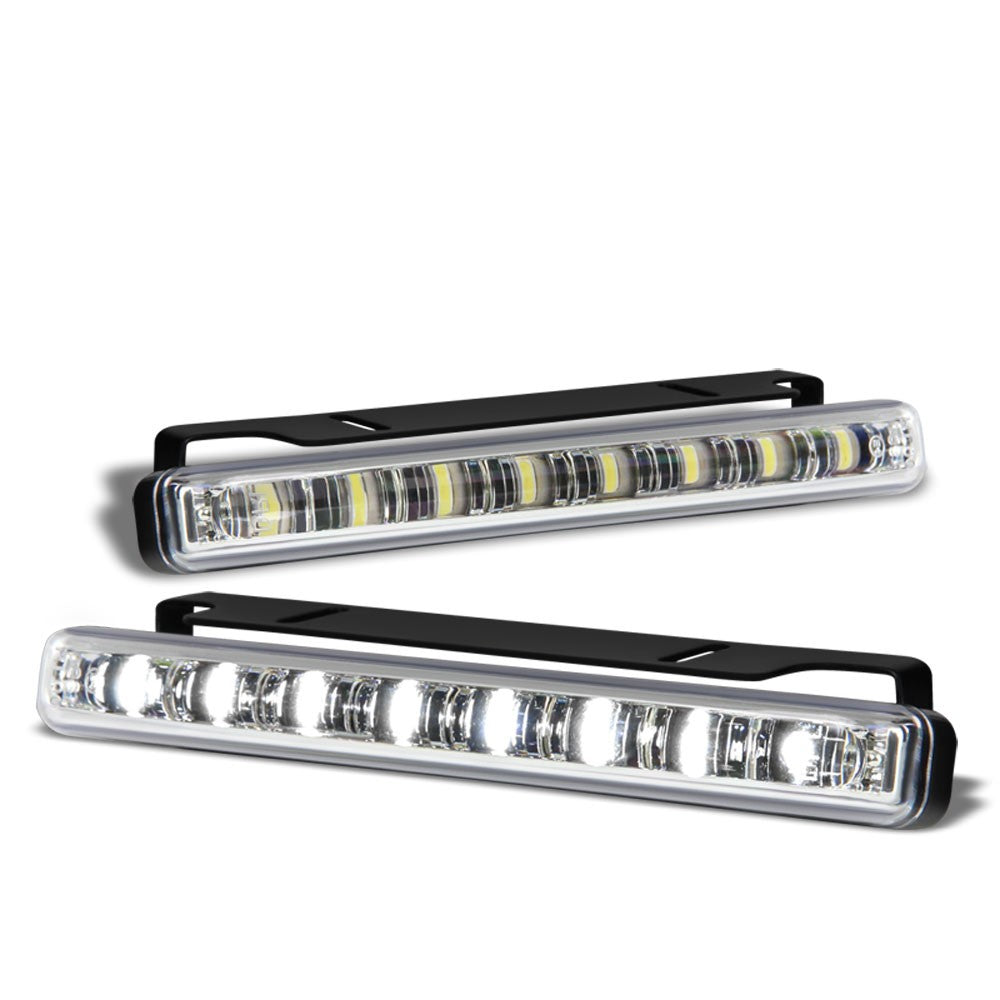 Clear Lens 8 White LED Front Bumper Day Time Running Light Fog Lamp BFC-FOLK-LED8