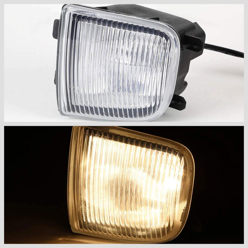 Front Bumper Driving Fog Light Lamp+H3 Bulbs Clear Lens For 99-04 Pathfinder R50-Exterior-BuildFastCar