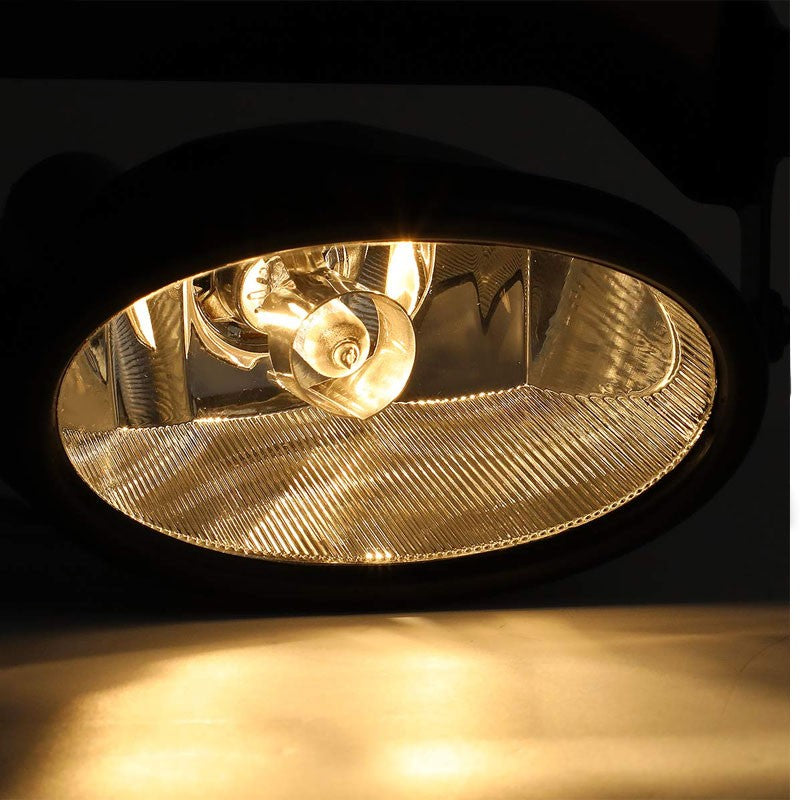 OE Style Front Left/Right Fog Light Lamp Chrome/Clear For 01-03 Honda Civic 1.7L-Lighting-BuildFastCar