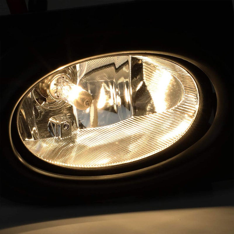 OE Style Front Right Side Fog Light Lamp+Bezel Chrome/Clear For 06-08 Civic 4Dr-Lighting-BuildFastCar-BFC-FOLK-HON06CIV4D-R