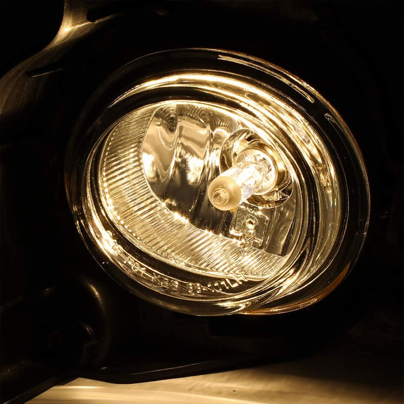 OE Style Front Left/Right Fog Light Lamp Chrome/Clear For 11-14 Mazda 2 1.5L-Lighting-BuildFastCar