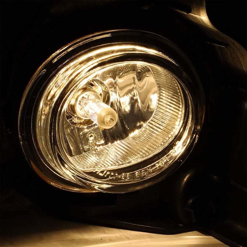 OE Style Front Left/Right Fog Light Lamp Chrome/Clear For 11-14 Mazda 2 1.5L-Lighting-BuildFastCar