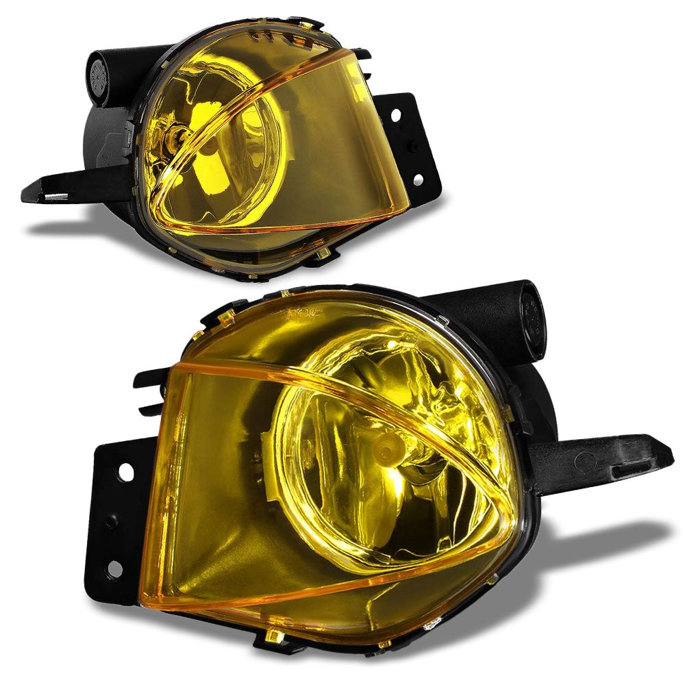 Front Bumper Amber Lens Fog Light Lamp+Bulbs For 07-08 BMW 328i 328xi-Lighting-BuildFastCar