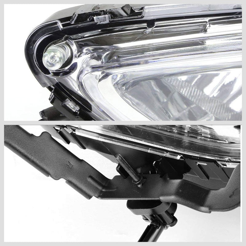 Clear Chrome Bumper Fog Light/Lamp Hyundai 2011-2013 Elantra BFC-FOLK-ZTL132CH