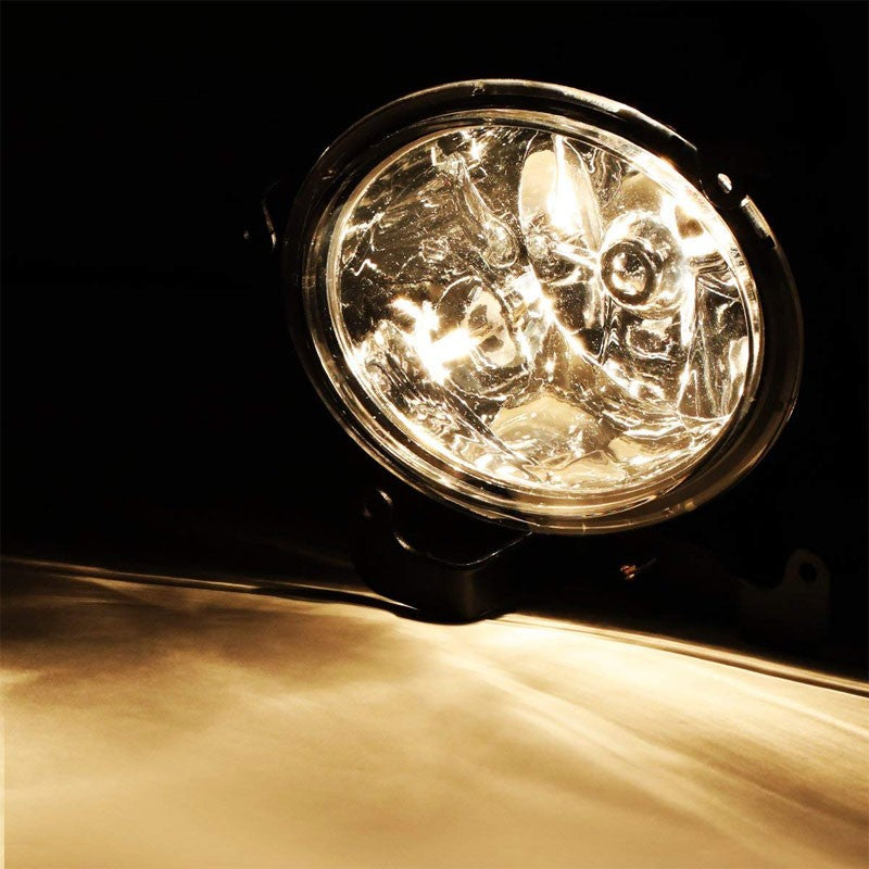 Front Bumper Driving Fog Light Lamp+Switch+Bulbs Amber Lens For 03-05 Accent 4Dr-Exterior-BuildFastCar