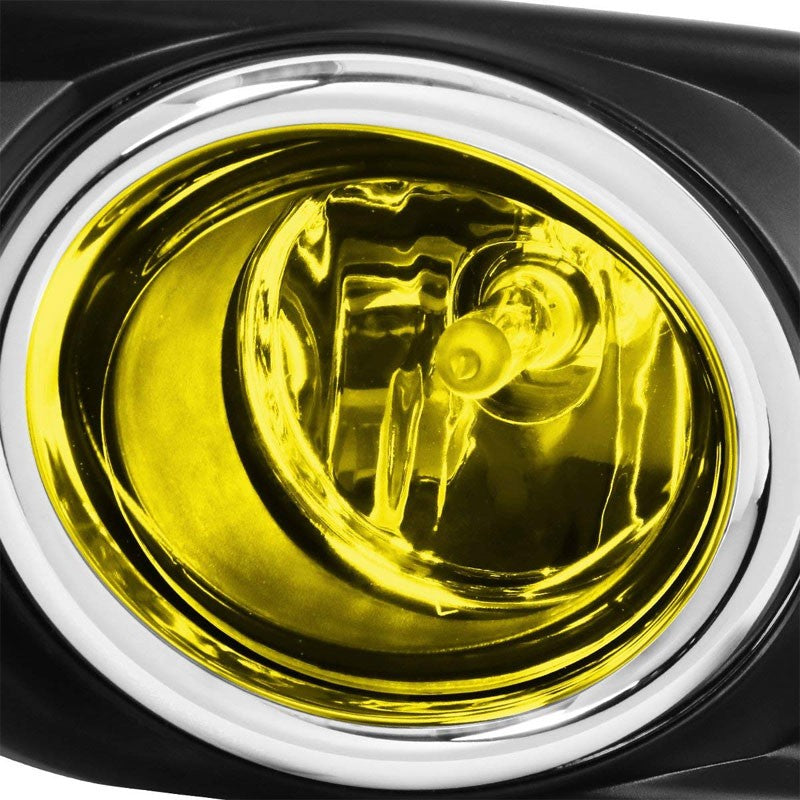 Front Bumper Replace Fog Light Lamp Chrome Bezel+Bulb Amber Lens For 14-16 Rogue-Exterior-BuildFastCar