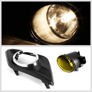 Front Bumper Replace Fog Light Lamp Chrome Bezel+Bulb Amber Lens For 14-16 Rogue-Exterior-BuildFastCar