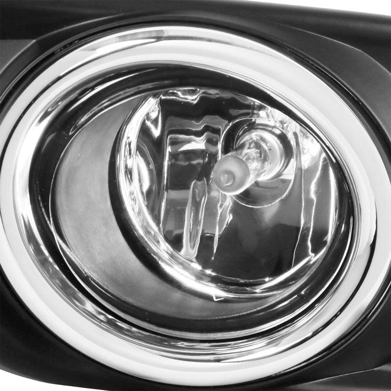 Front Bumper Replace Fog Light Lamp Chrome Bezel+Bulb Clear Lens For 14-16 Rogue-Exterior-BuildFastCar