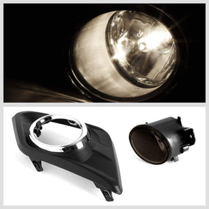 Front Bumper Replace Fog Light Lamp Chrome Bezel+Bulb Smoke Lens For 14-16 Rogue-Exterior-BuildFastCar