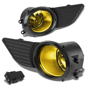 Front Bumper Fog Light Lamp Kit Black Bezel+Bulbs Amber Lens For 11-17 Sienna-Exterior-BuildFastCar