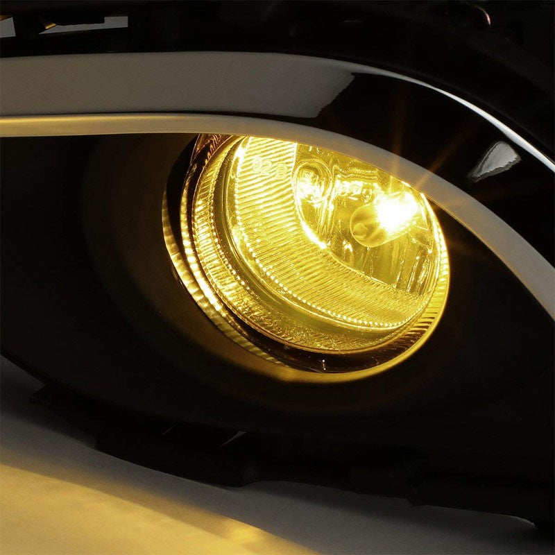 Front Bumper Fog Light Lamp Kit Chrome Bezel+Bulb Clear Lens For 14-16 Mazda 6-Exterior-BuildFastCar