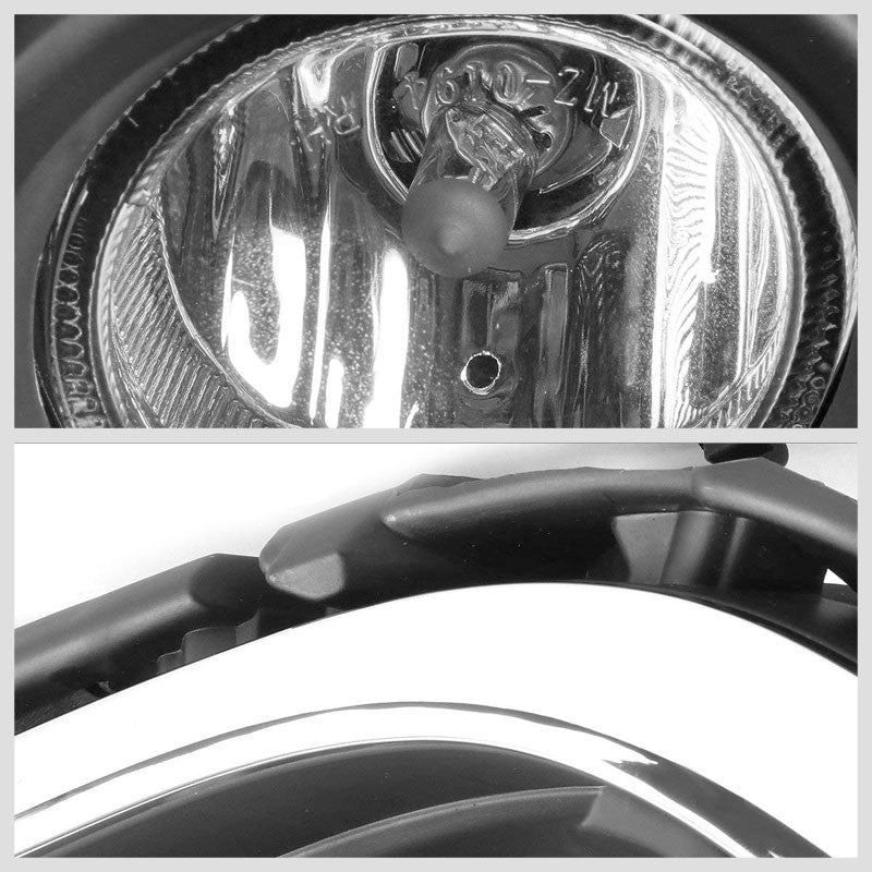 Front Bumper Fog Light Lamp Kit Chrome Bezel+Bulb Clear Lens For 14-16 Mazda 6-Exterior-BuildFastCar