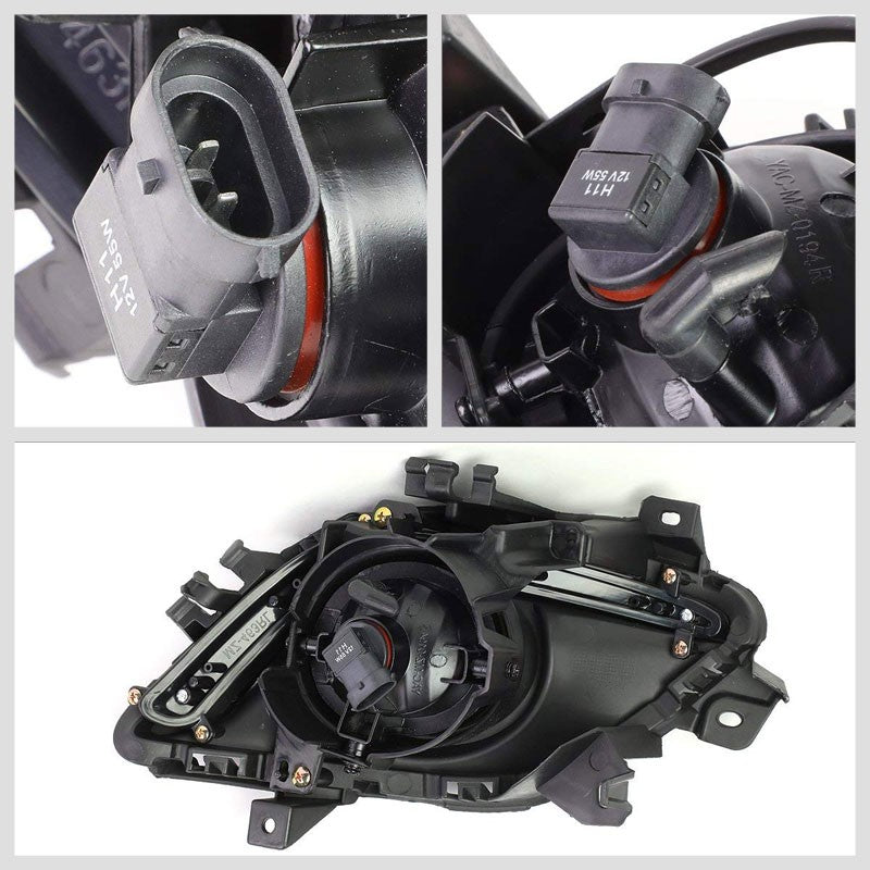 Front Bumper Fog Light Lamp Kit Chrome Bezel+Bulb Clear Lens For 14-16 Mazda 6-Exterior-BuildFastCar