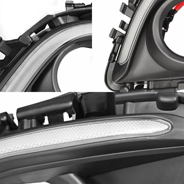 LED DRL/Turn Signal Front Bumper Fog Light Lamp Bezel Cover For 14-16 Mazda 6-Exterior-BuildFastCar