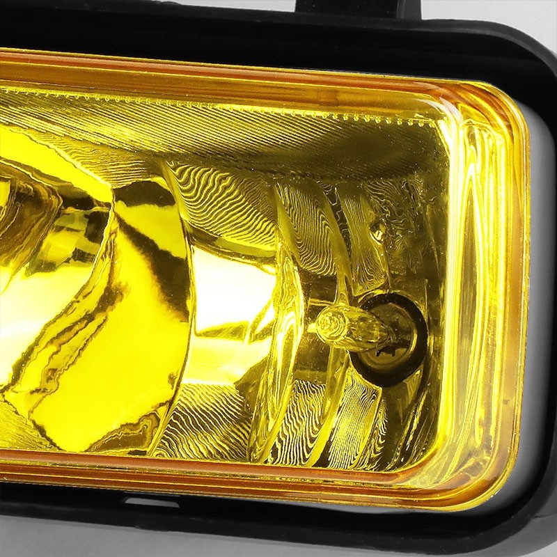 Front OE Fog Light Lamp+Chrome Bezel+Bulbs Amber Lens For 15-18 Yukon/Yukon XL-Exterior-BuildFastCar