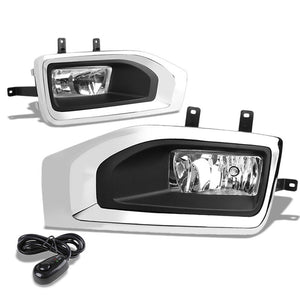 Front OE Fog Light Lamp+Chrome Bezel+Bulbs Clear Lens For 15-18 Yukon/Yukon XL-Exterior-BuildFastCar