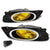 Front Bumper Replace Fog Light Lamp Chrome Bezel+Bulb Amber Len For 12 Civic 4Dr-Exterior-BuildFastCar