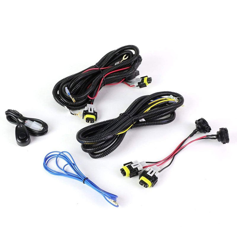 Front Bumper Drive Fog Light Lamp Black Bezel+Bulbs Amber Lens For 11-14 Charger-Exterior-BuildFastCar